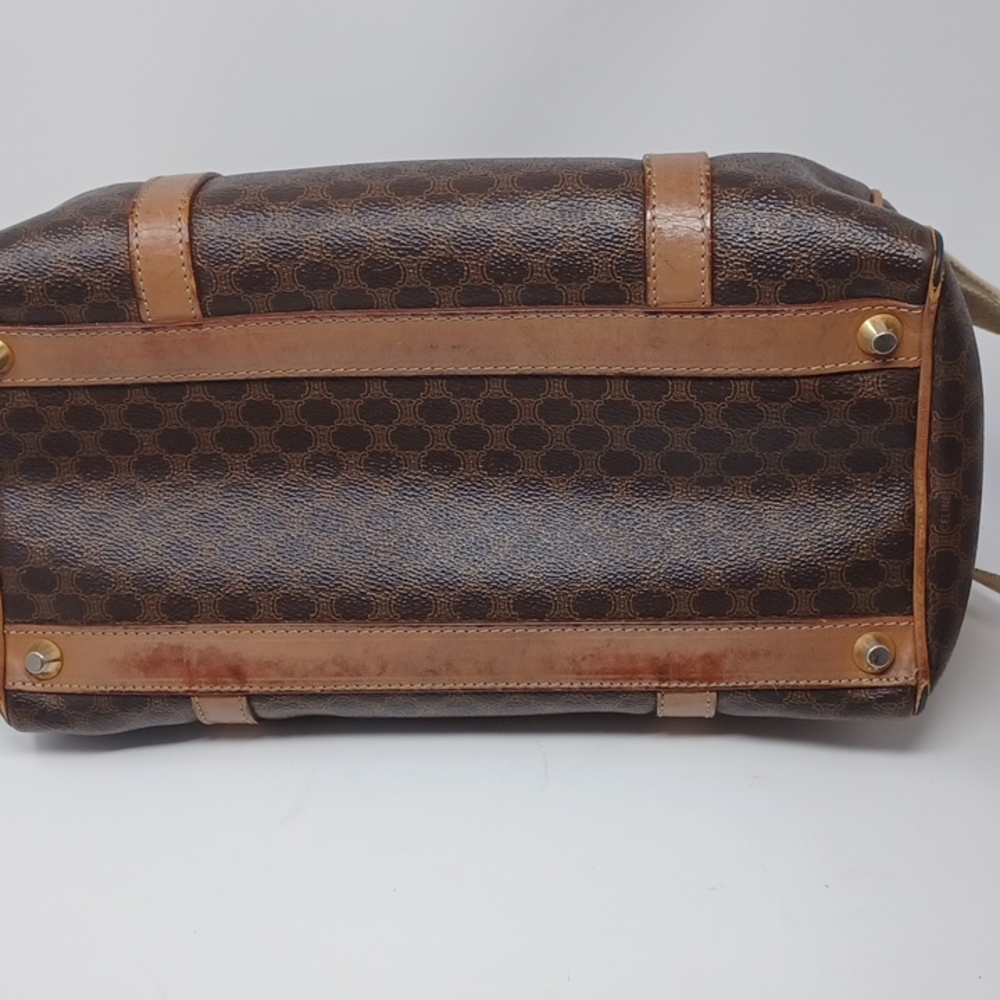 $500 Auth Celine Boston Bag 12" Satchel Brown - Picture 5 of 8